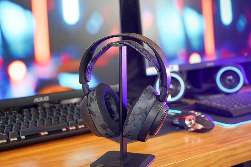 WC HeadbandZ Arctis Nova - Upgraded Silicone Headband for Arctis Nova Headsets by Wicked Cushions - Enhanced Flexibility, Comfort, and Style with Matching Earpad Designs | Black Camo - Image 4